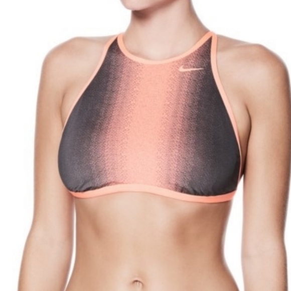 🆕️ Nike Swim Fade Sting Highneck Bikini Top 👙 - Picture 1 of 3